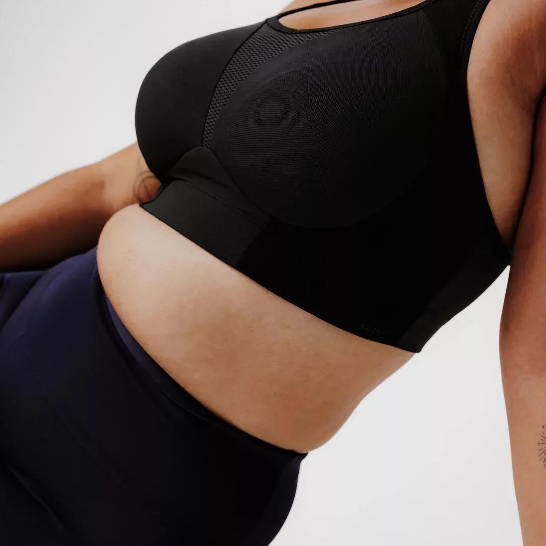Women Sports Bras, KALENJI Black, , large image number 3