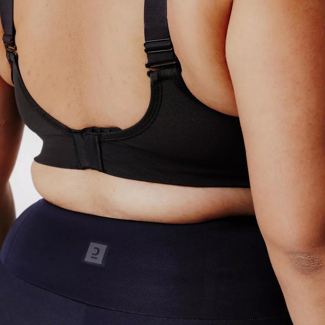 Women Sports Bras, KALENJI Black, No Color, large image number 4