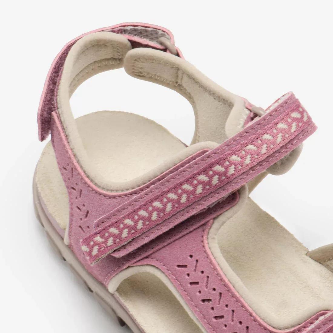 Women Leather Hiking Sandals - Nh500 Leather, Khaki, No Color, large image number 8