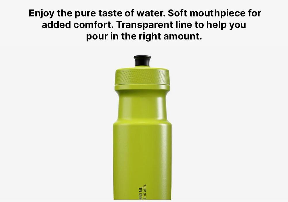 Cycling Water Bottle Softflow - 650 Ml M, Yellow, No Color, medium