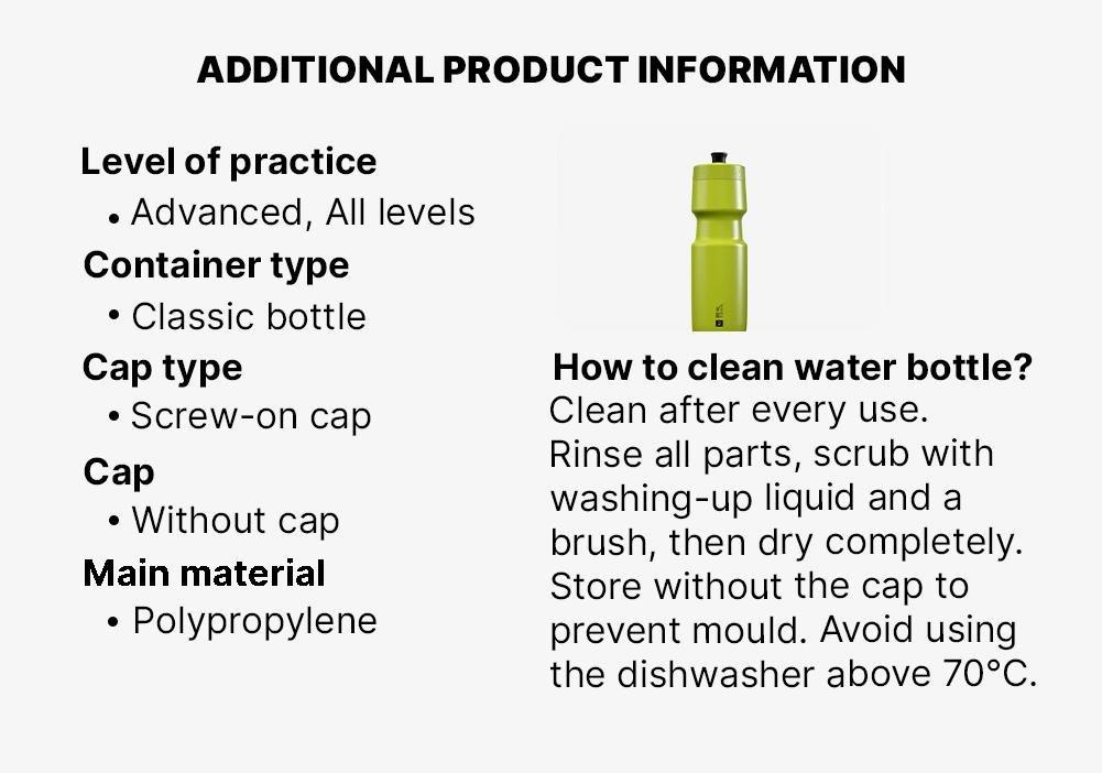 Cycling Water Bottle Softflow - 800 Ml L, Yellow, No Color, large image number 16