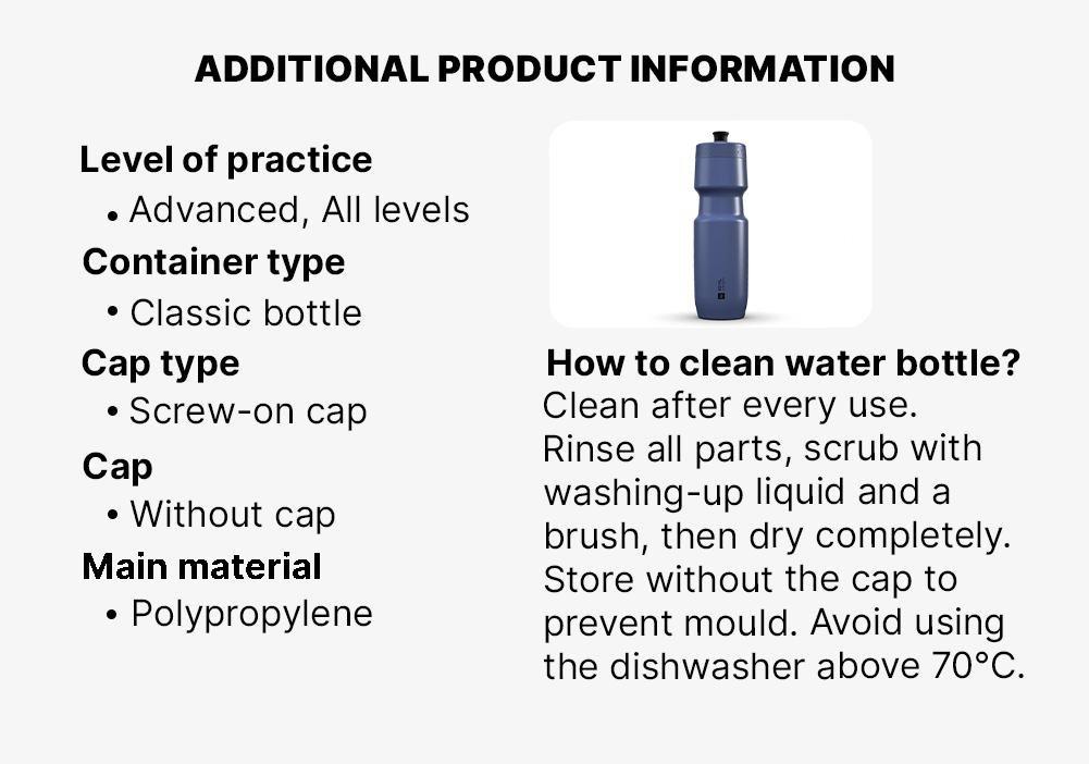 Cycling Water Bottle Softflow - 800 Ml L, Blue, No Color, large image number 16