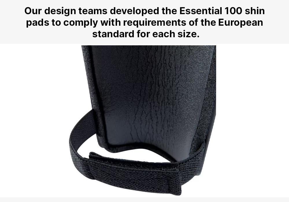 Unisex Football Shin Pads - Essential 100, Black, , large image number 9