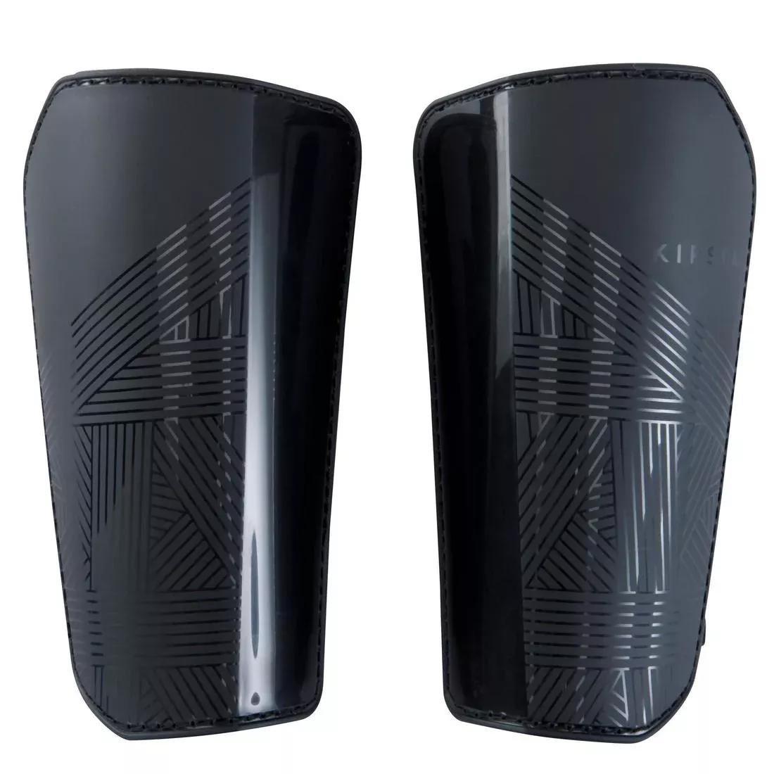 Unisex Kids Football Shin Pads - Essential 100, Black, , medium