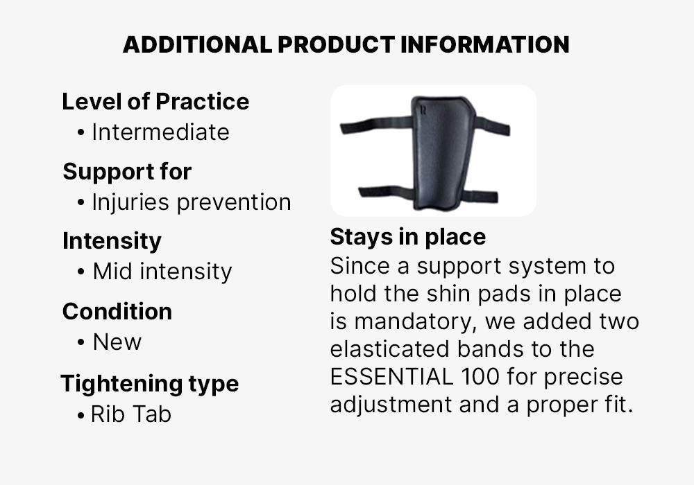 Unisex Kids Football Shin Pads - Essential 100, Black, No Color, medium