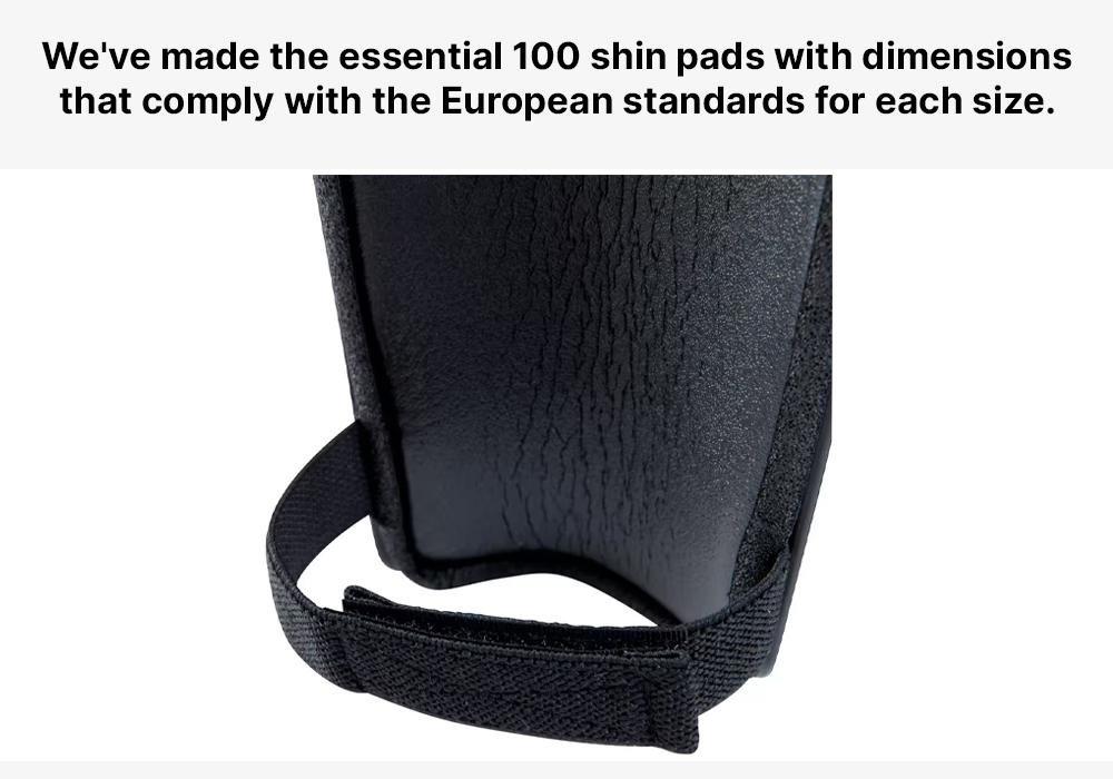 Unisex Kids Football Shin Pads - Essential 100, Black, , large image number 11