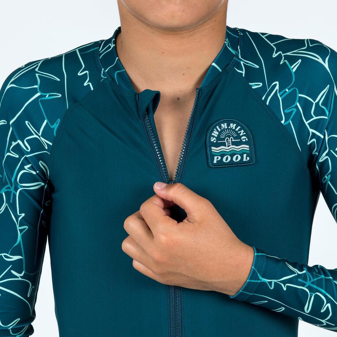 Kids Boys Swimsuit 100 Long Sleeves & Long Legs, Blue, , large image number 2