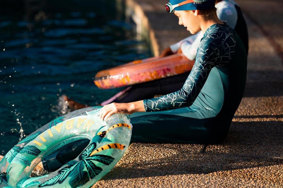 Kids Boys Swimsuit 100 Long Sleeves & Long Legs, Blue, No Color, large image number 5