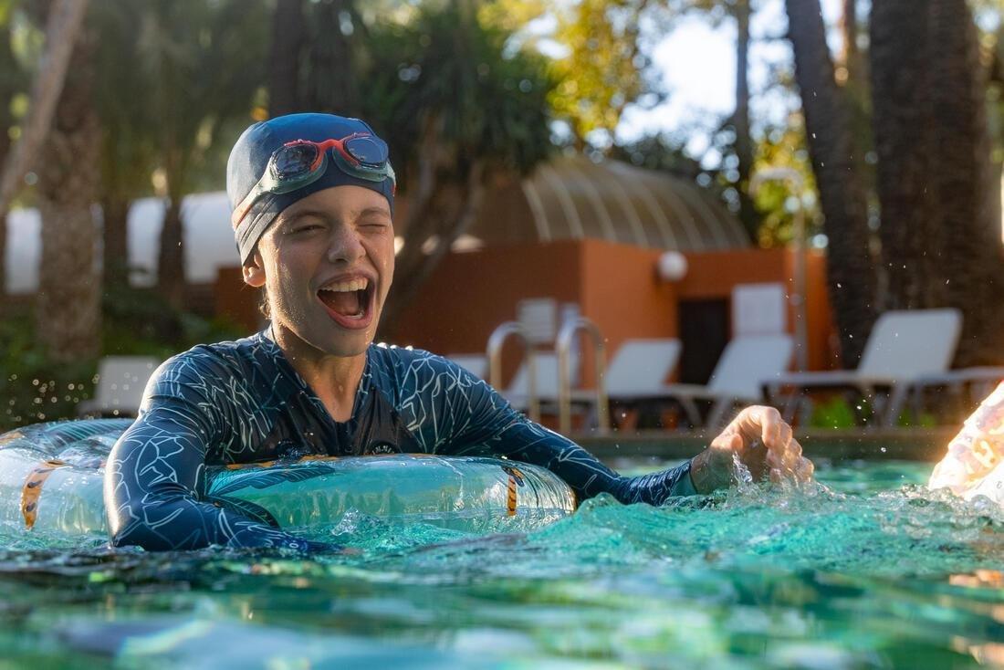 Kids Boys Swimsuit 100 Long Sleeves & Long Legs, Blue, No Color, large image number 14