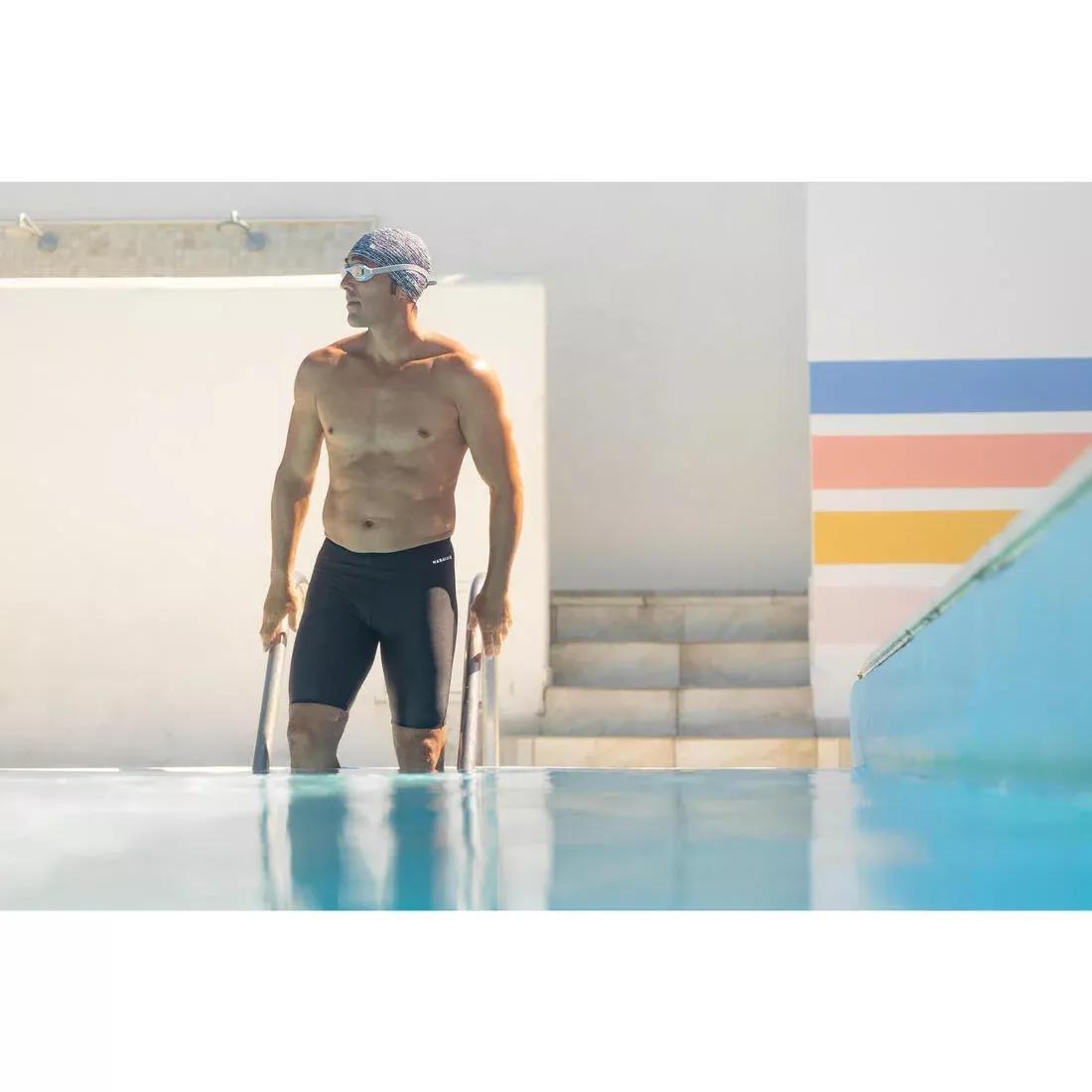 Boys Swimming Swimsuit Jammer 100 Basic, Black, No Color, large image number 5