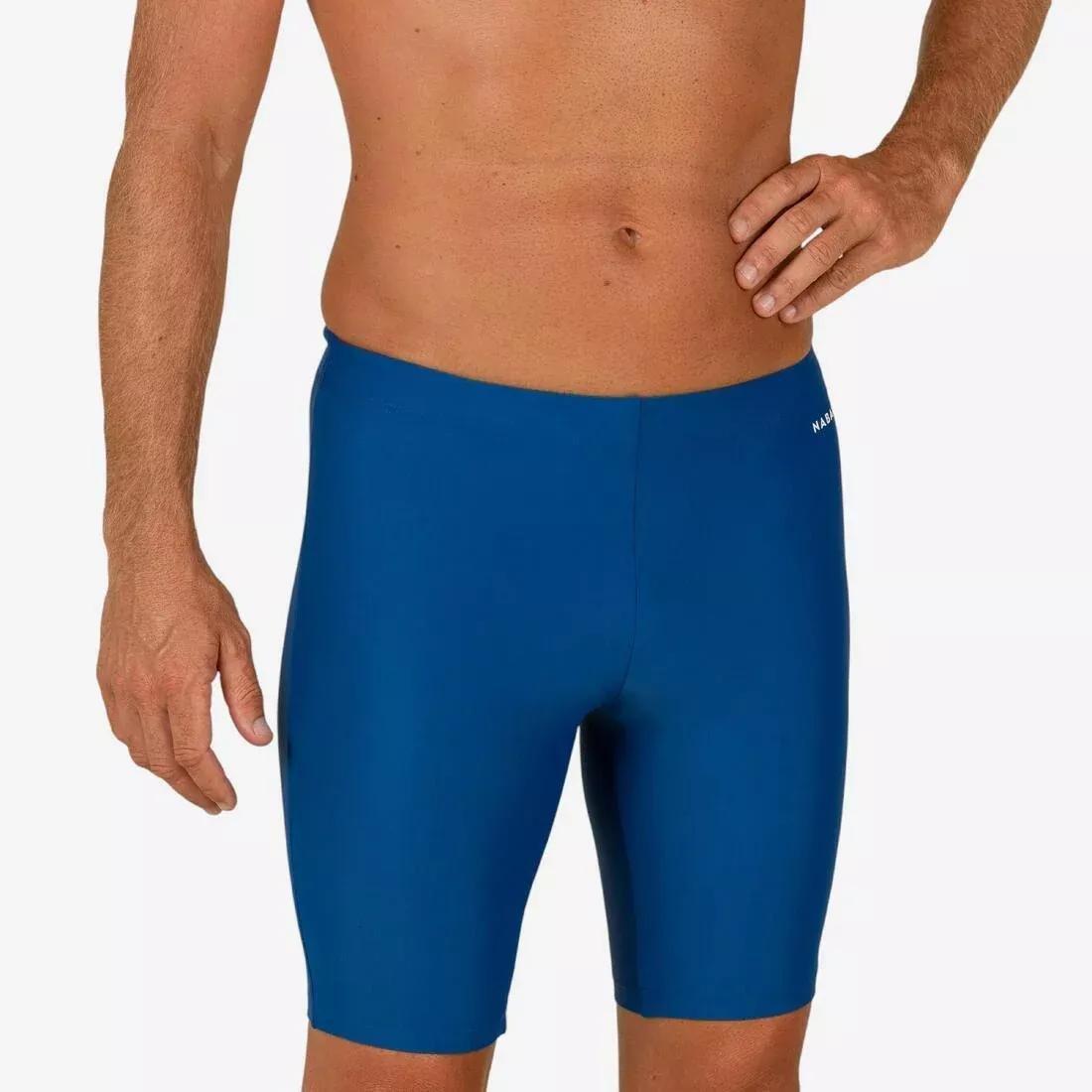 Kids Boys Swimming Swimsuit Jammer 100 Basic, Blue, No Color, large image number 0