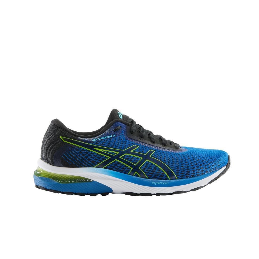 Men Running Shoes Asics Gel Stratus Knit2, Blue / Yellow, No Color, large image number 5