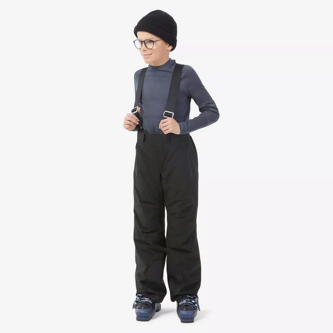 BLACK Kids' warm and waterproof ski trousers PNF 900, , large image number 0