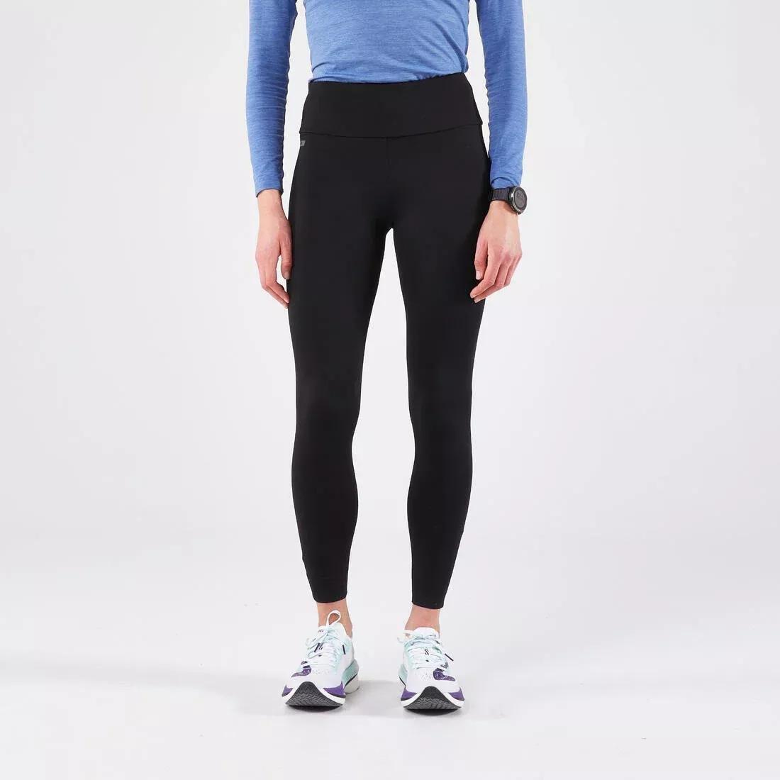 SMOKED BLACK Women's Running Leggings Black - Run 100 Series, No Color, medium