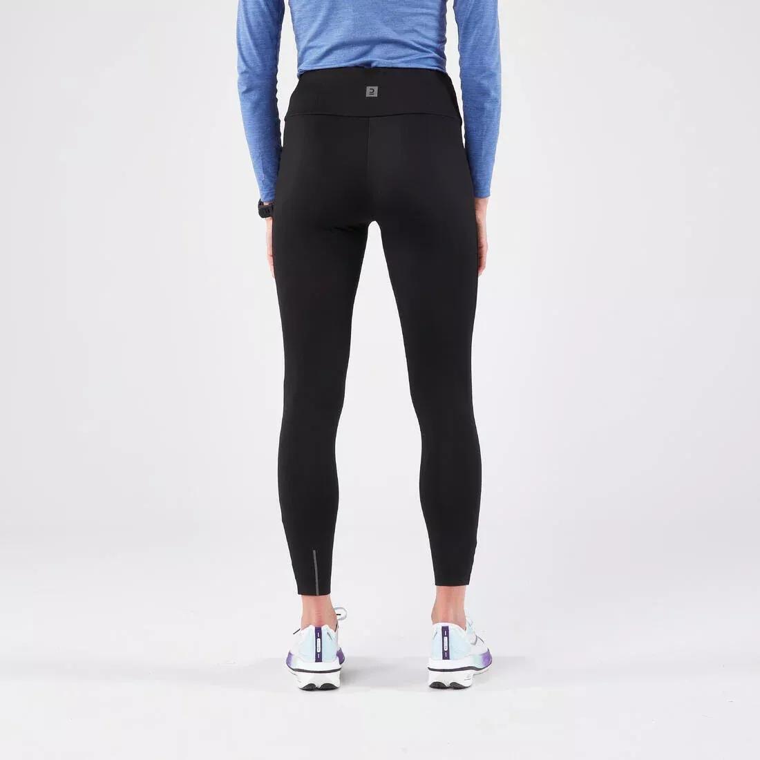 SMOKED BLACK Women's Running Leggings Black - Run 100 Series, No Color, medium