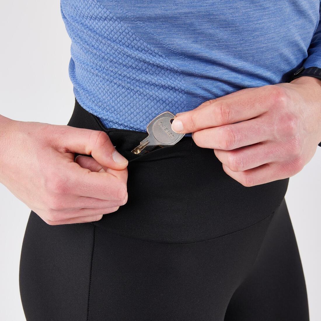 SMOKED BLACK Women's Running Leggings Black - Run 100 Series, No Color, medium