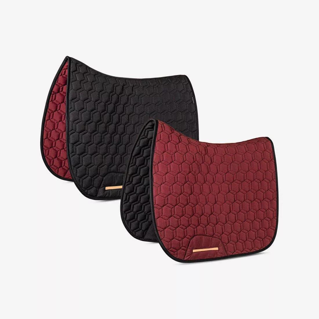 FOUGANZA--SADDLE PAD 500 BLACK / BURGUNDY, 5401_000, large image number 0