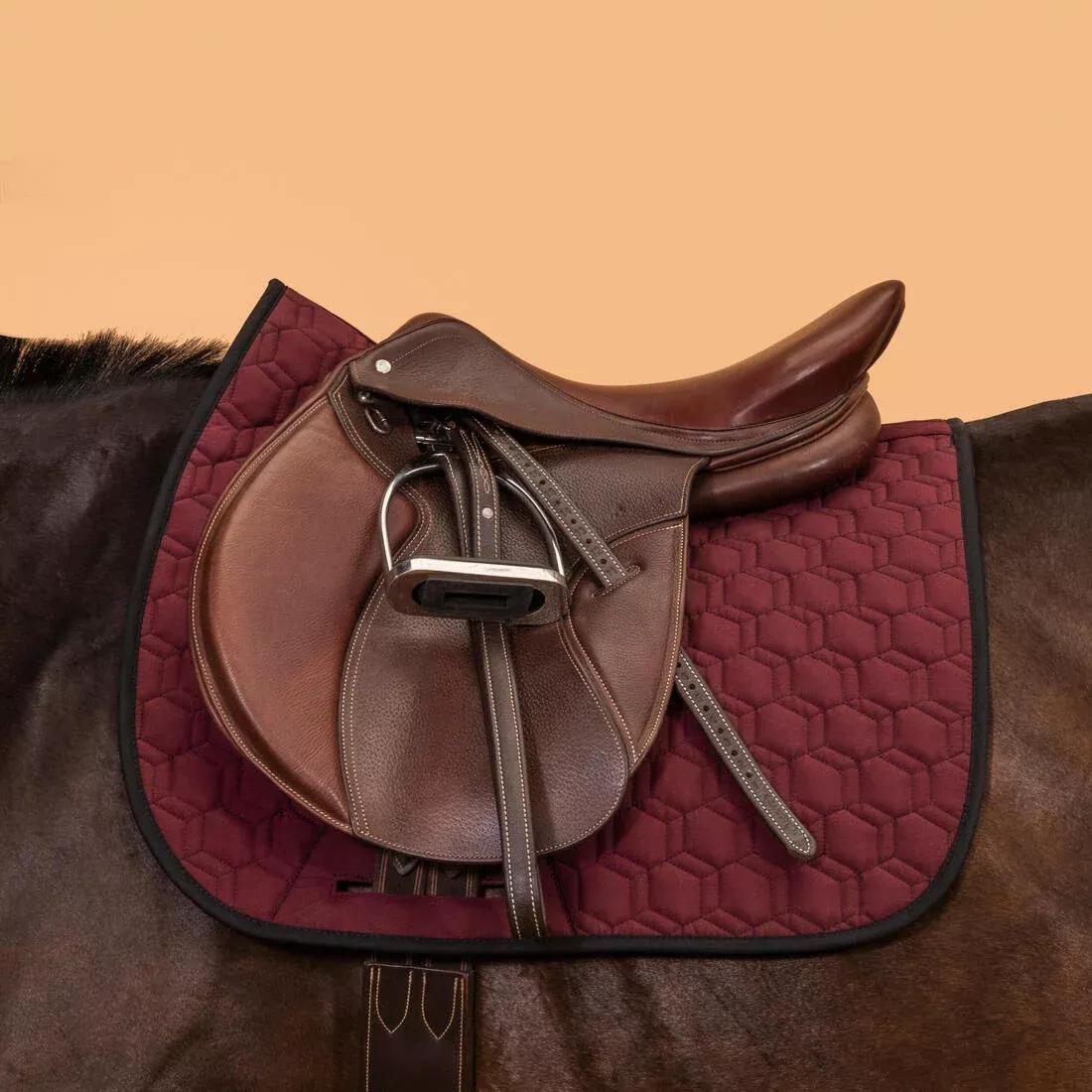 FOUGANZA--SADDLE PAD 500 BLACK / BURGUNDY, 5401_000, large image number 1