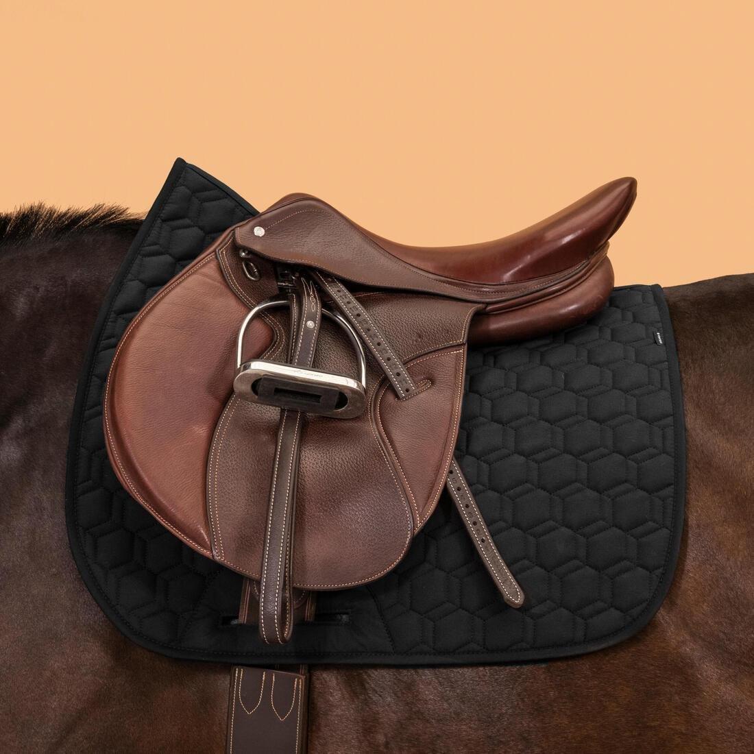 FOUGANZA--SADDLE PAD 500 BLACK / BURGUNDY, 5401_000, large image number 2