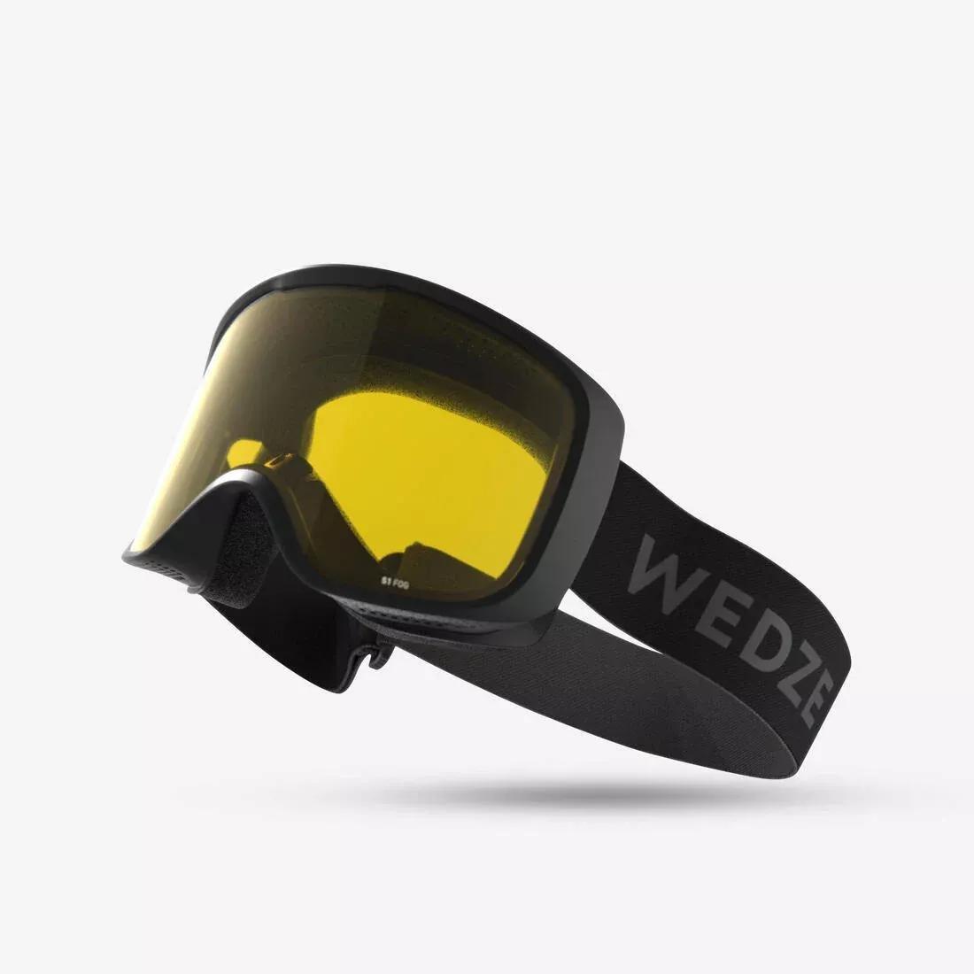 Unisex Skiing And Snowboarding Goggles Bad Weather - G 100 S1, Black, No Color, large image number 0
