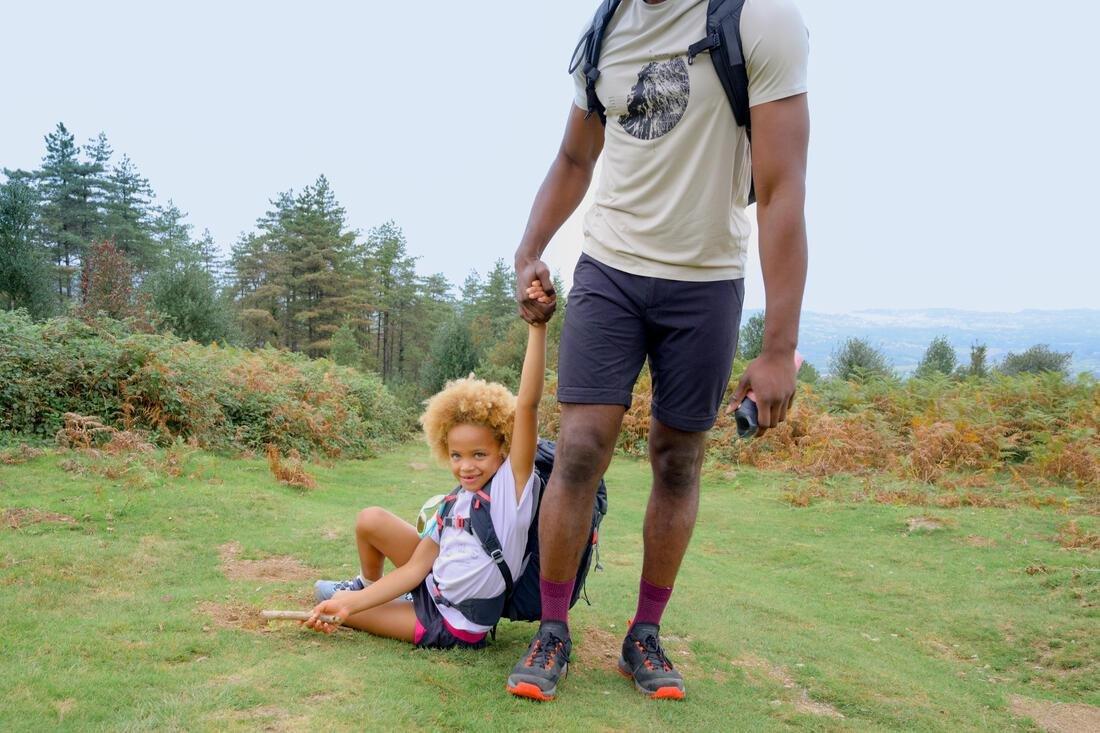 BEIGE Men's MH500 short-sleeved hiking t-shirt, No Color, large image number 4