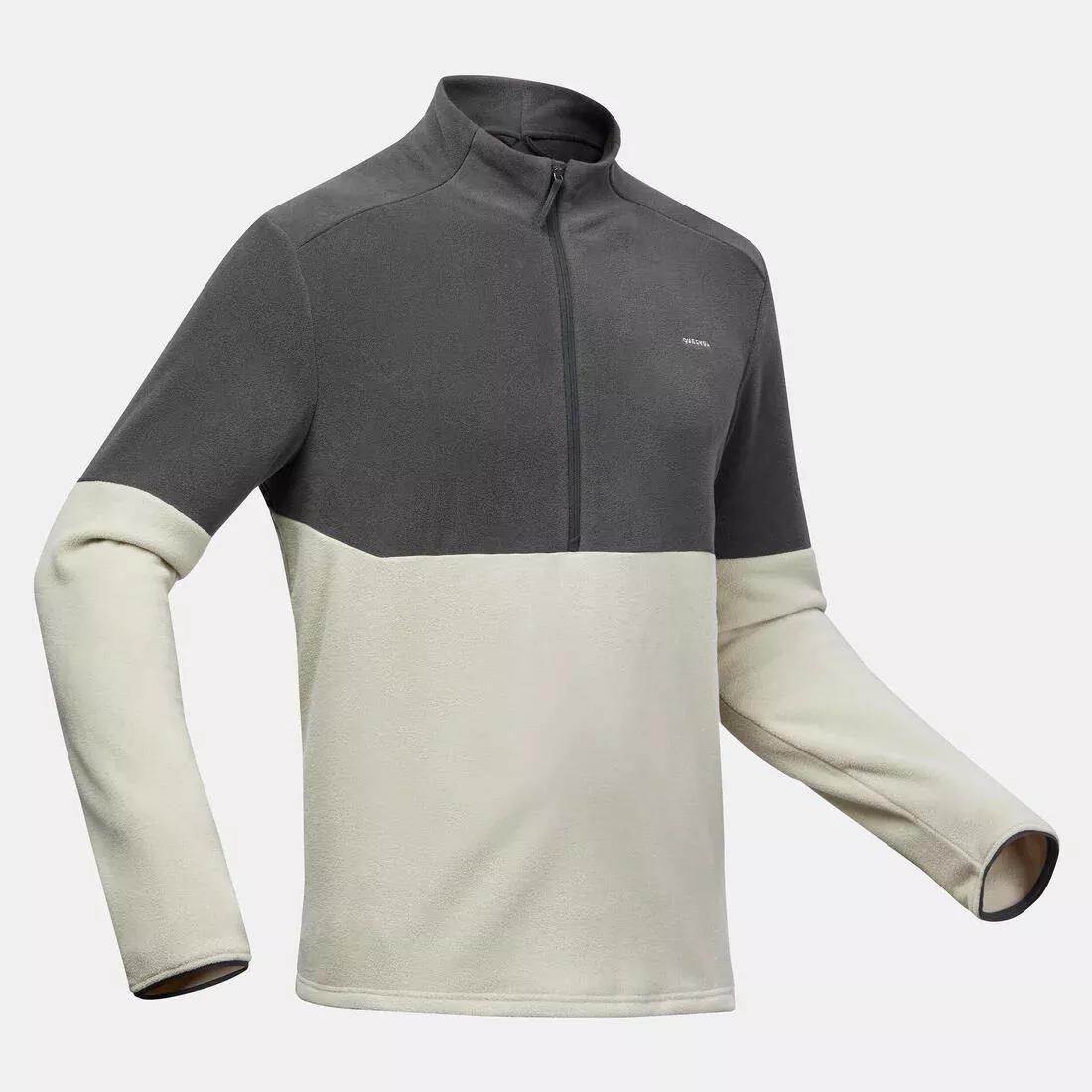 LUNAR BEIGE Men's Hiking Fleece MH 500, , large image number 0