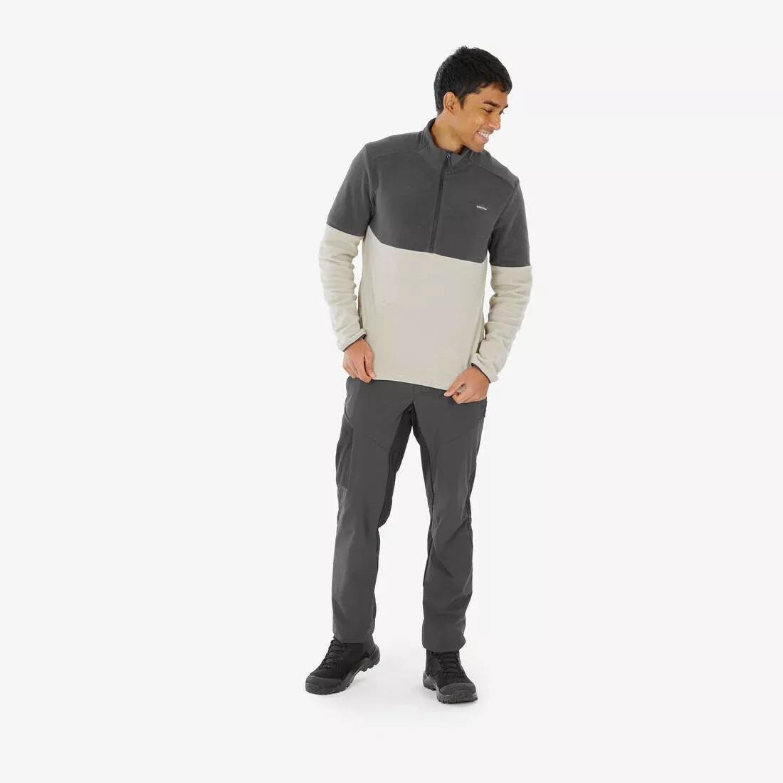 LUNAR BEIGE Men's Hiking Fleece MH 500, , large image number 2