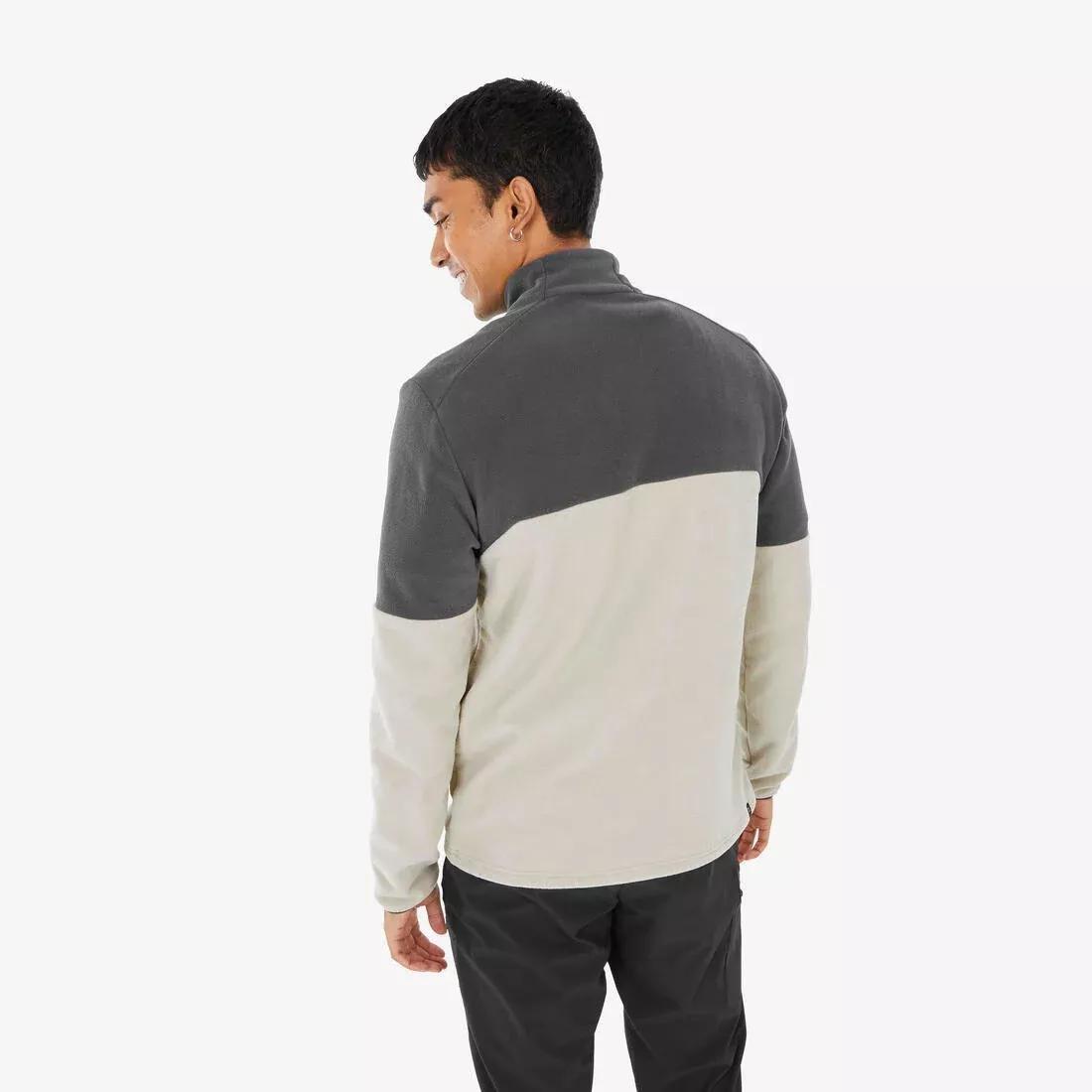 LUNAR BEIGE Men's Hiking Fleece MH 500, , large image number 3