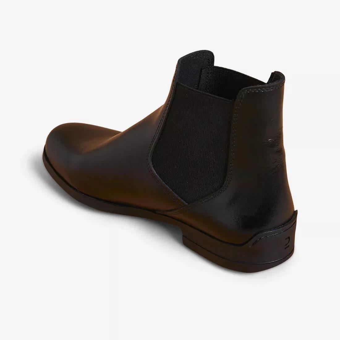 Adult Leather Horse Riding Jodhpur Boots - 500, Black, No Color, large image number 0