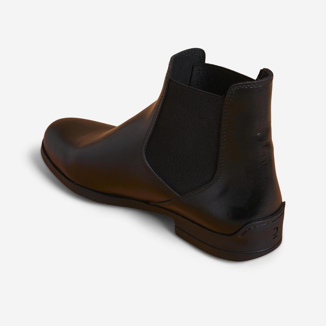 Adult Leather Horse Riding Jodhpur Boots - 500, Black, , large image number 6