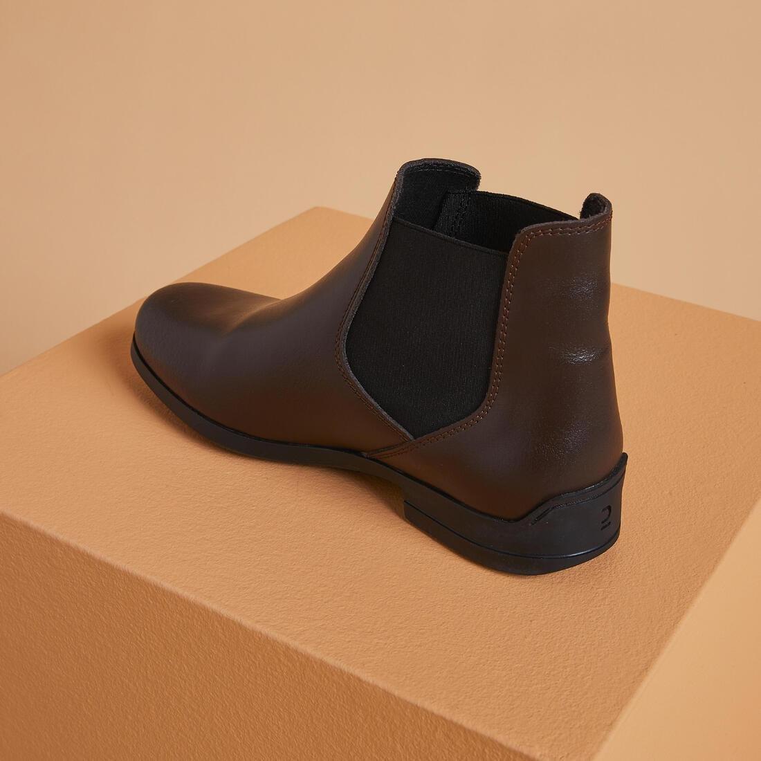 Adult Leather Horse Riding Jodhpur Boots - 500, Black, , large image number 8