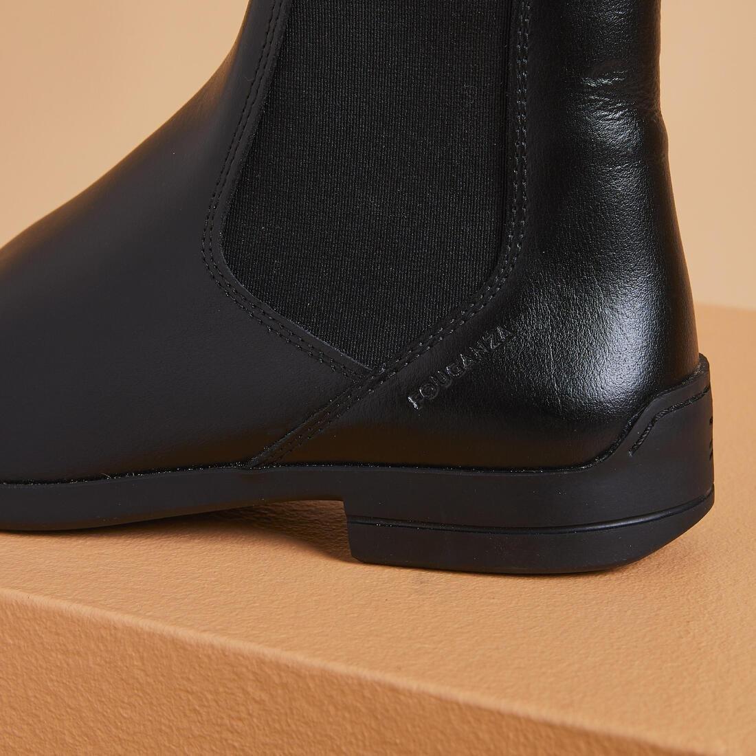 Adult Leather Horse Riding Jodhpur Boots - 500, Black, , large image number 12