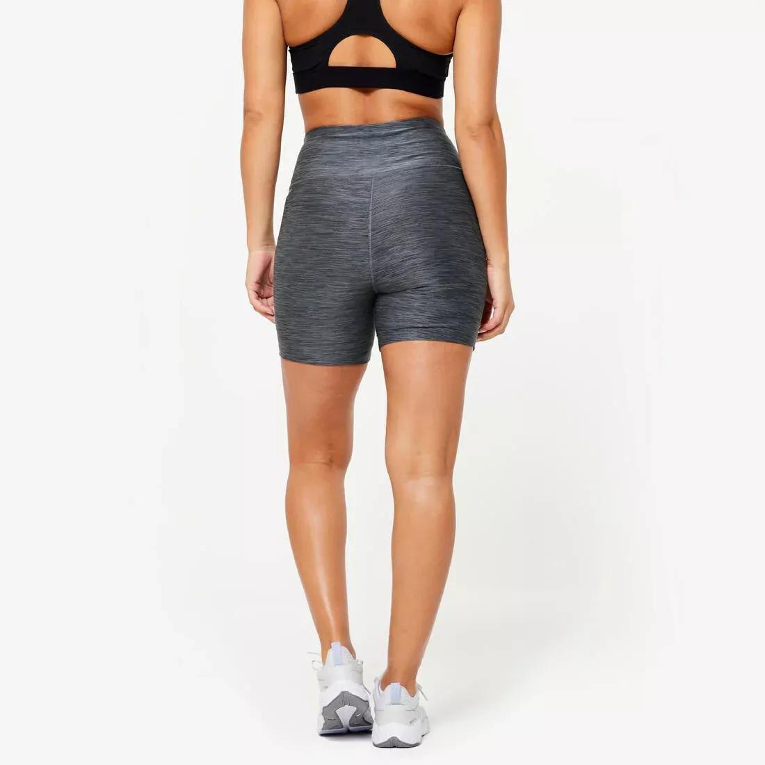 Women Cardio Training Shaping Short Shorts, Grey, No Color, large image number 3