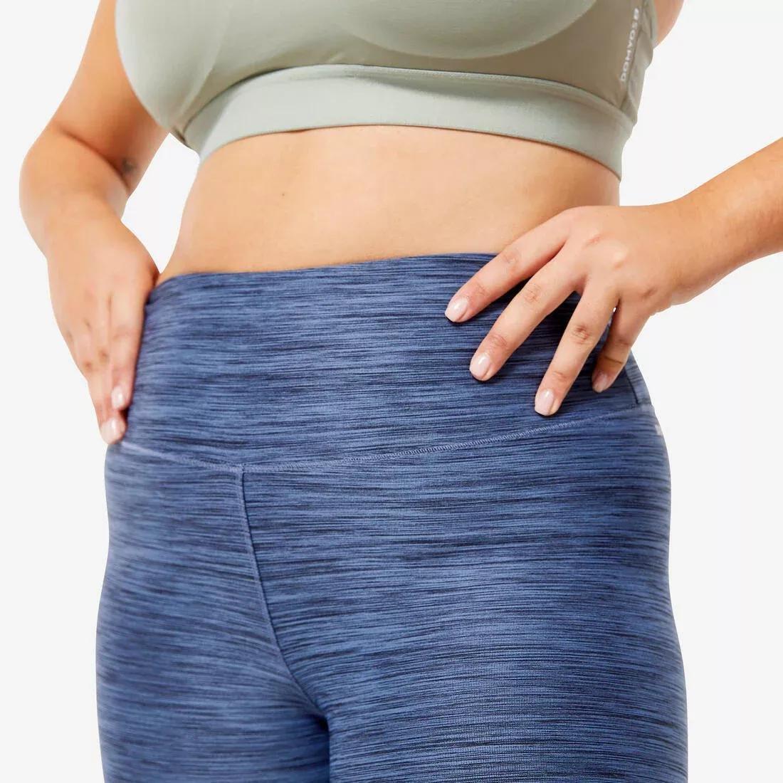 Women High-Waisted Cardio Fitness Leggings, Grey, No Color, large image number 2
