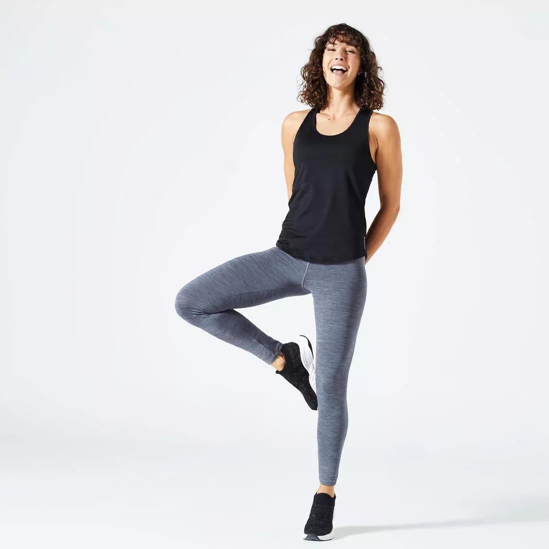 Women High-Waisted Cardio Fitness Leggings, Grey, , large image number 5