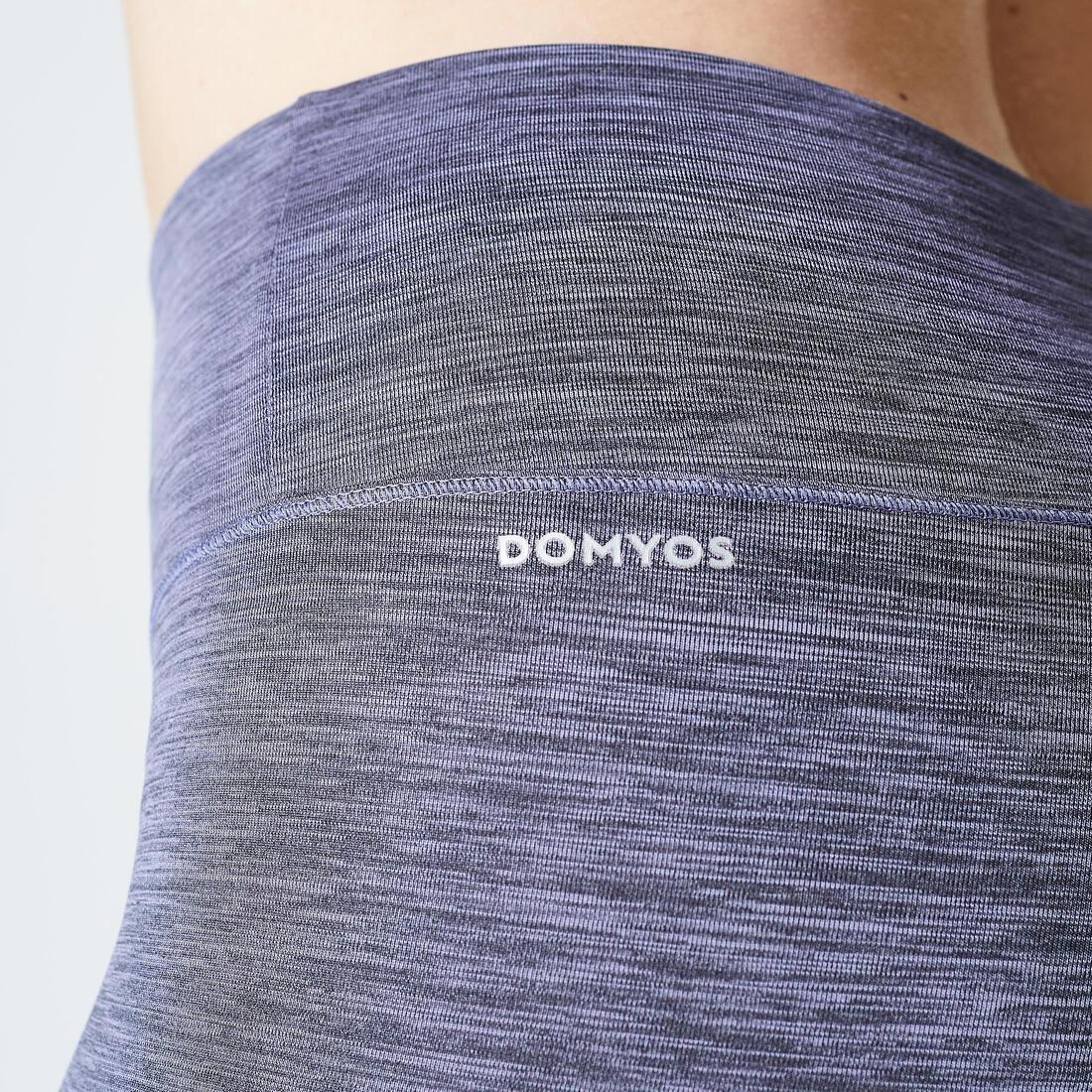 DOMYOS - Women High-Waisted Cardio Fitness Leggings, Grey