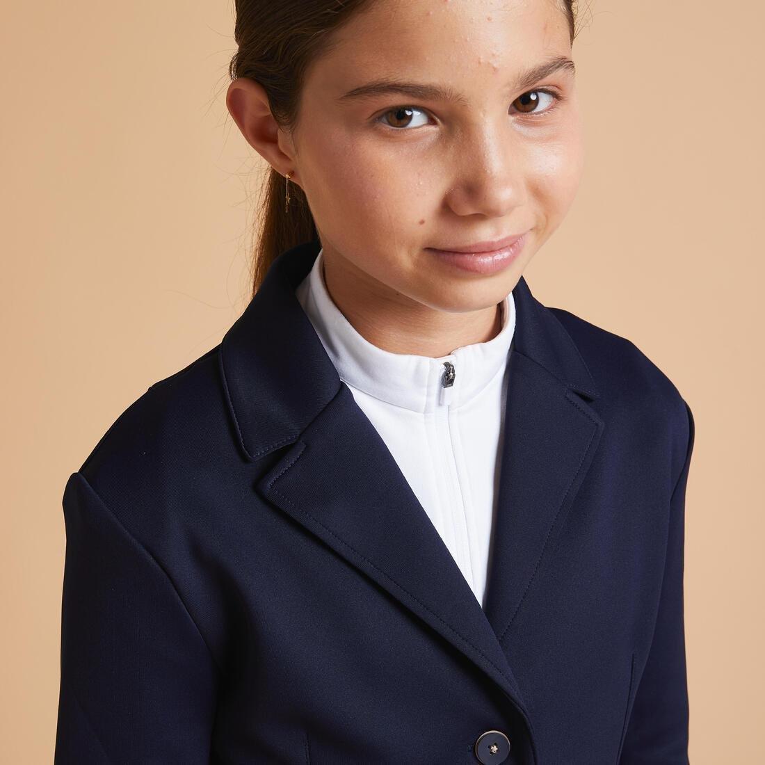 Kids Horse Riding Show Jacket - 500, Navy, , large image number 2