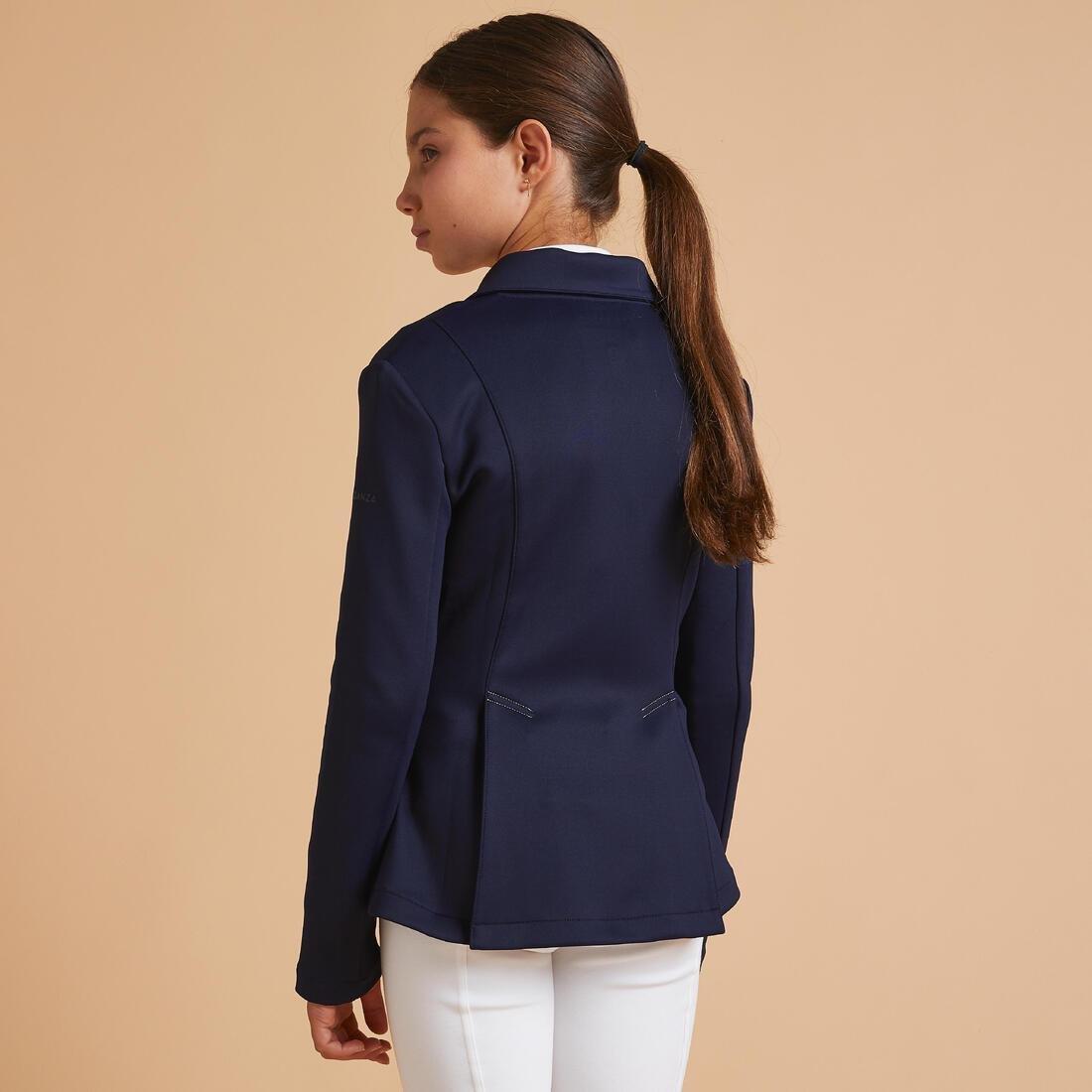 Kids Horse Riding Show Jacket - 500, Navy, , large image number 4