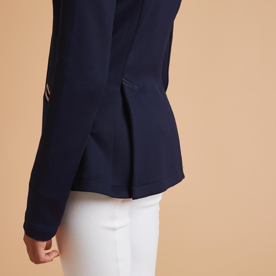 Kids Horse Riding Show Jacket - 500, Navy, , large image number 6