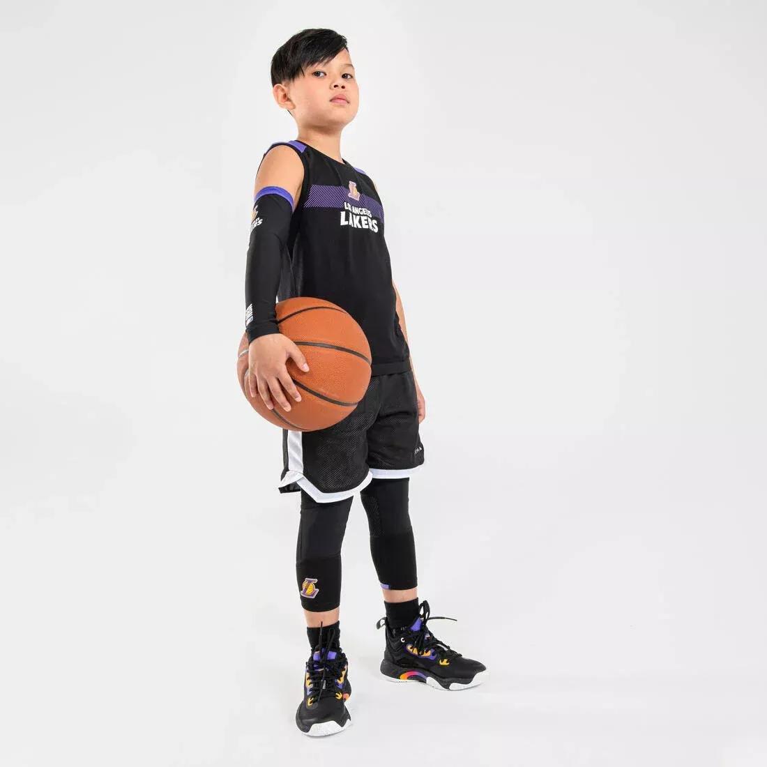 BLACK Kids' Basketball Sleeve E500 - NBA Los Angeles Lakers/Black, , large image number 4