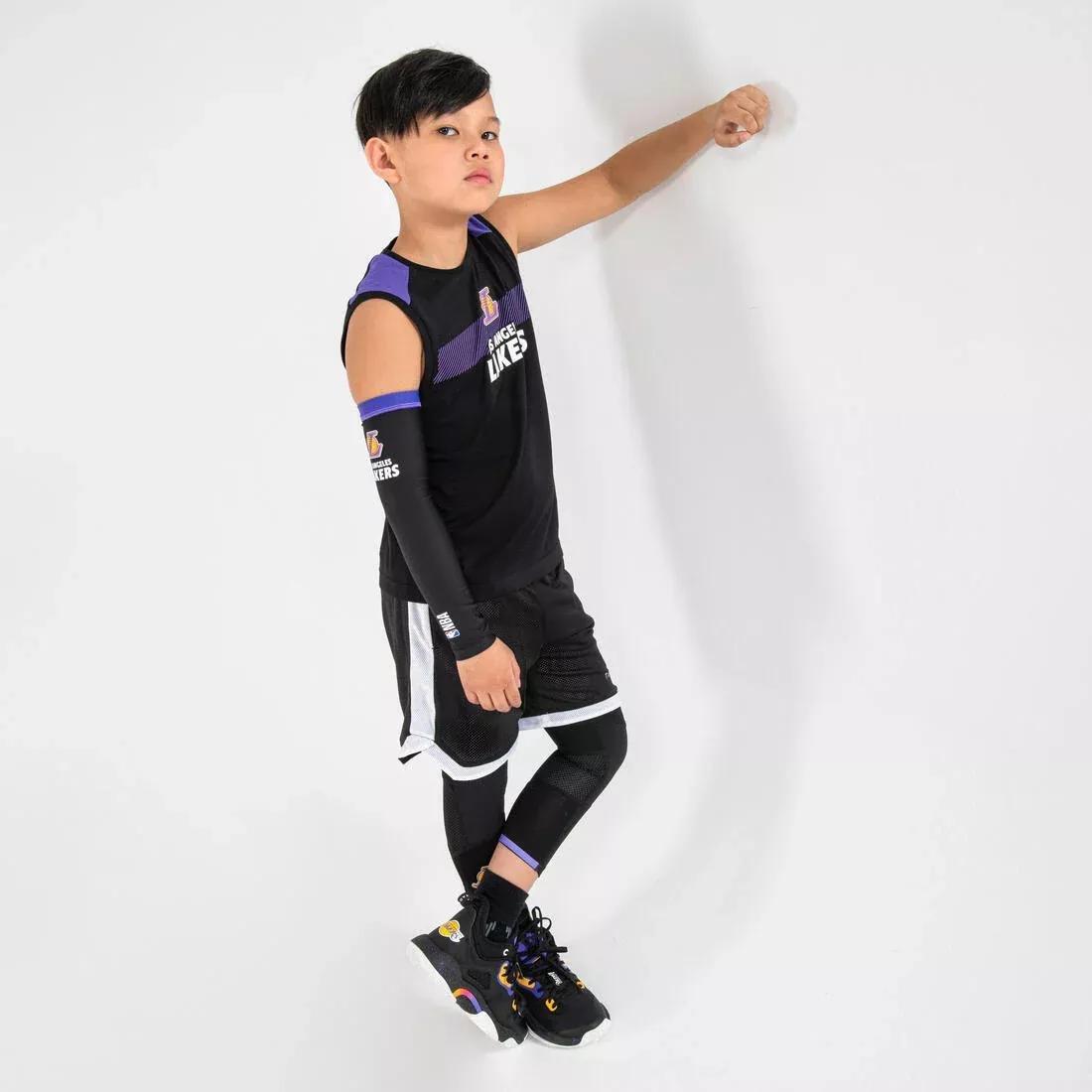 BLACK Kids' Basketball Sleeve E500 - NBA Los Angeles Lakers/Black, 5401_000, large image number 5