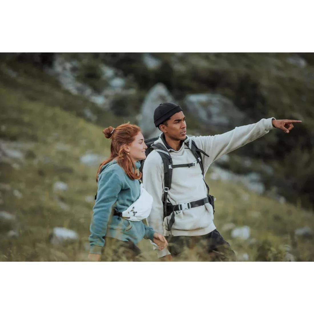 Women Hiking Fleece Sweatshirt MH100, Green, 5401_000, medium