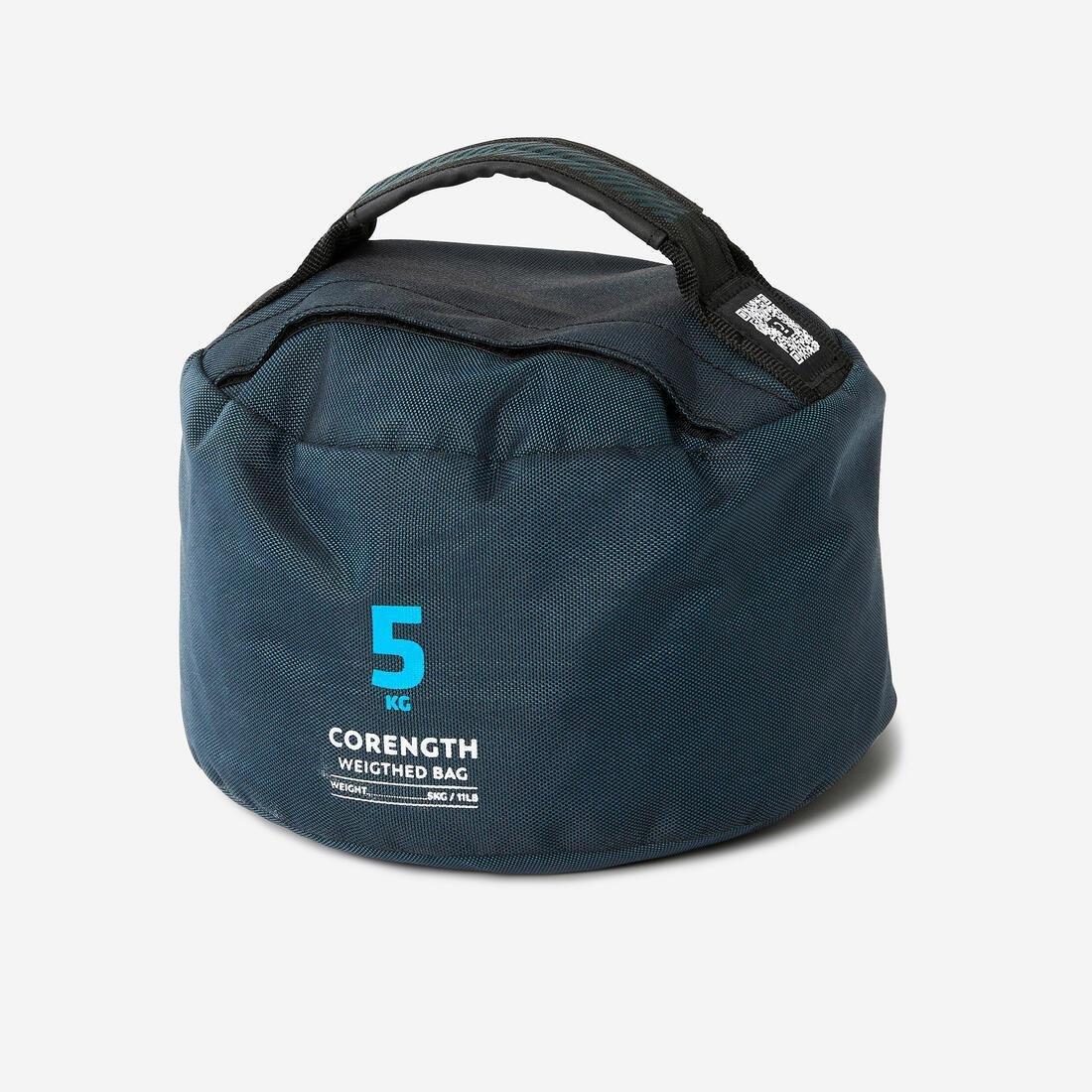 Cross-Training Weighted Bag / Soft Kettlebell - 5 Kg, Blue Grey, No Color, large image number 1