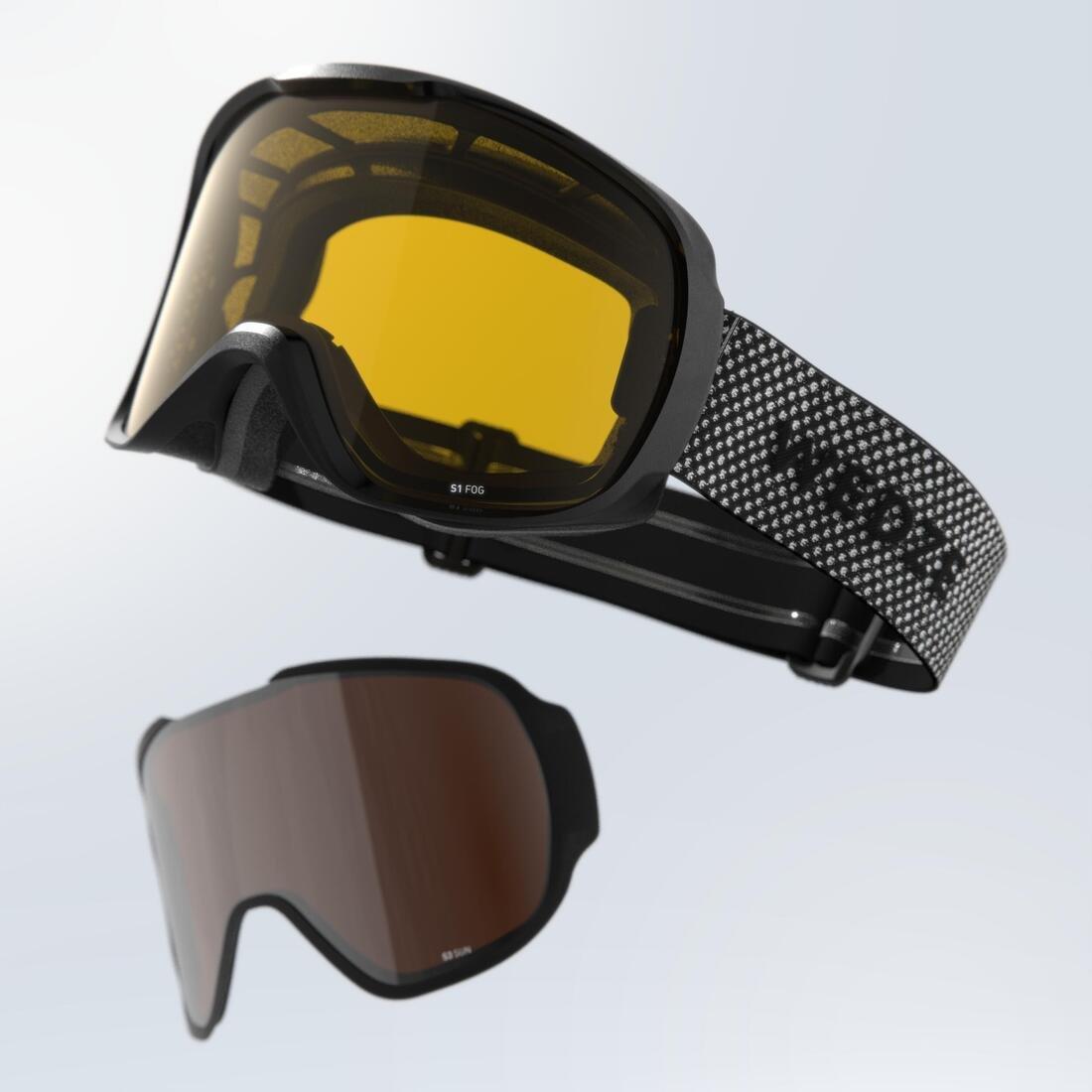 Unisex Skiing And Snowboarding Goggles All Weather - G 500 I, Grey, , large image number 0