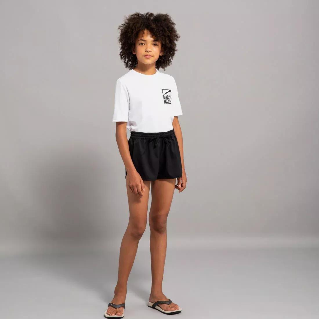 Kid's Surfing Skating T-Shirt, Black, No Color, large image number 4