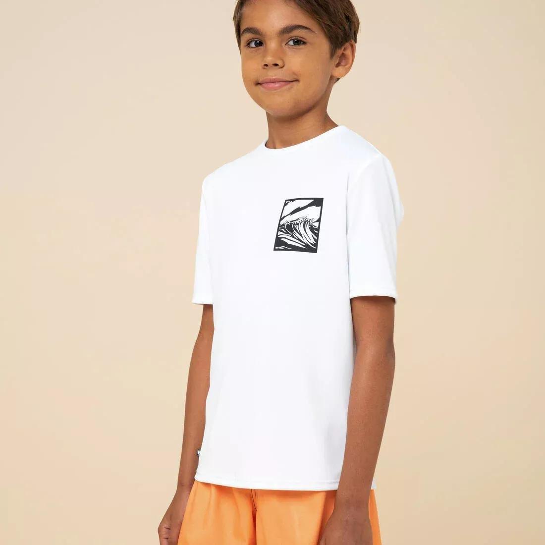 Kid's Surfing Skating T-Shirt, Black, No Color, large image number 5