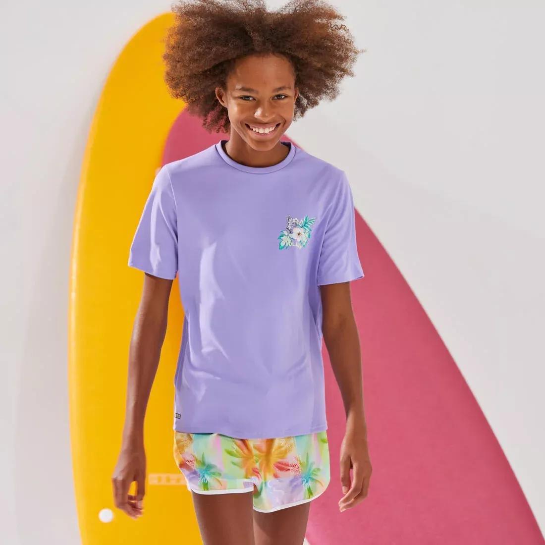Kid's Surfing Skating T-Shirt, Black, No Color, large image number 8