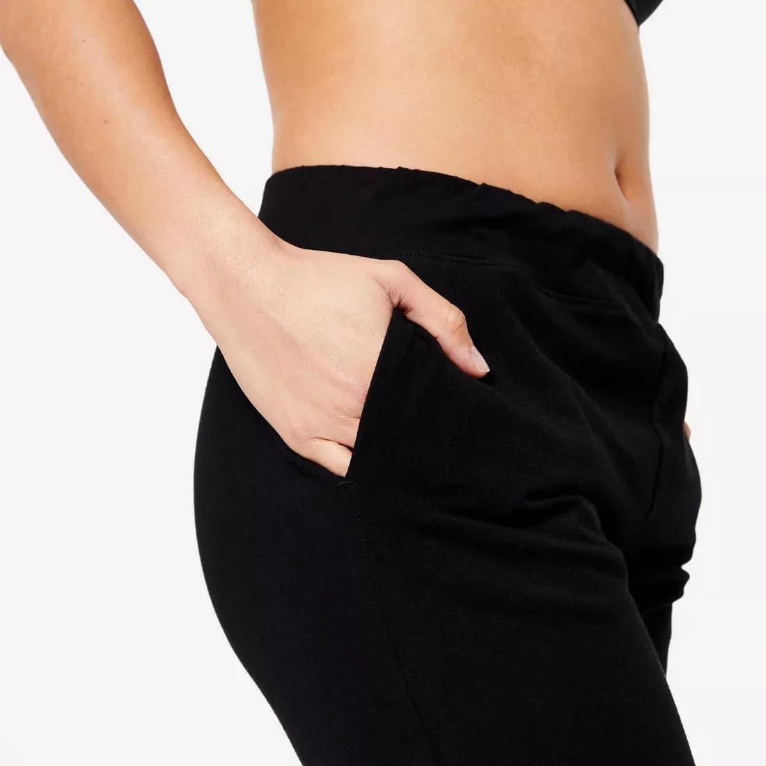 Women Fitness Jogging Bottoms - 100, Black, No Color, medium