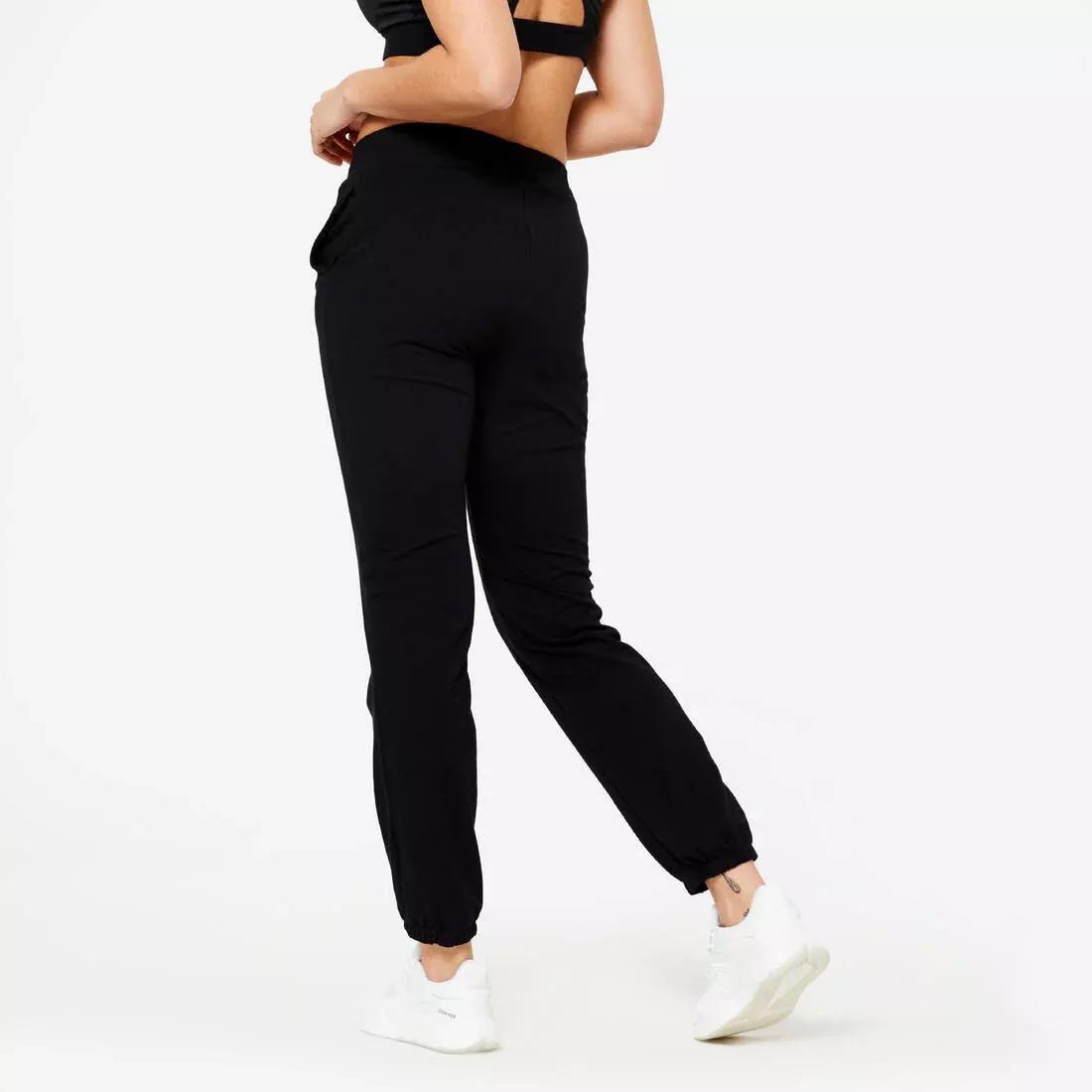 Women Fitness Jogging Bottoms - 100, Black, , large image number 3