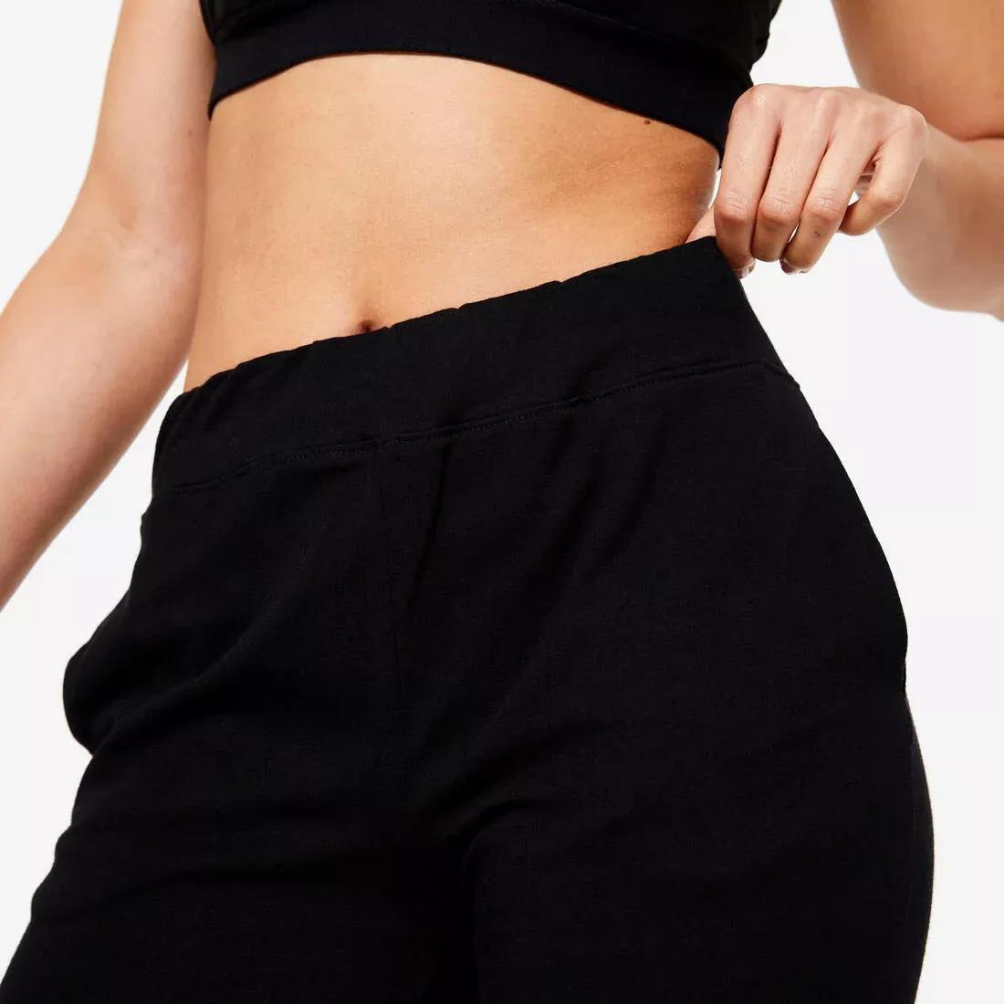 Women Fitness Jogging Bottoms - 100, Black, No Color, large image number 4